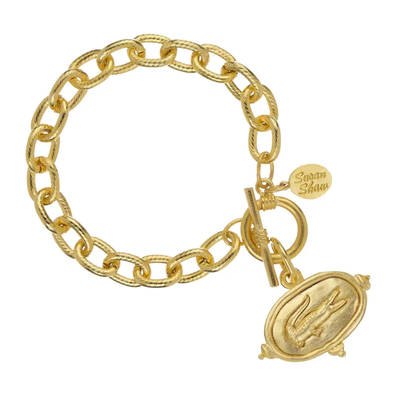 Alligator Intaglio Bracelet made by Susan Shaw