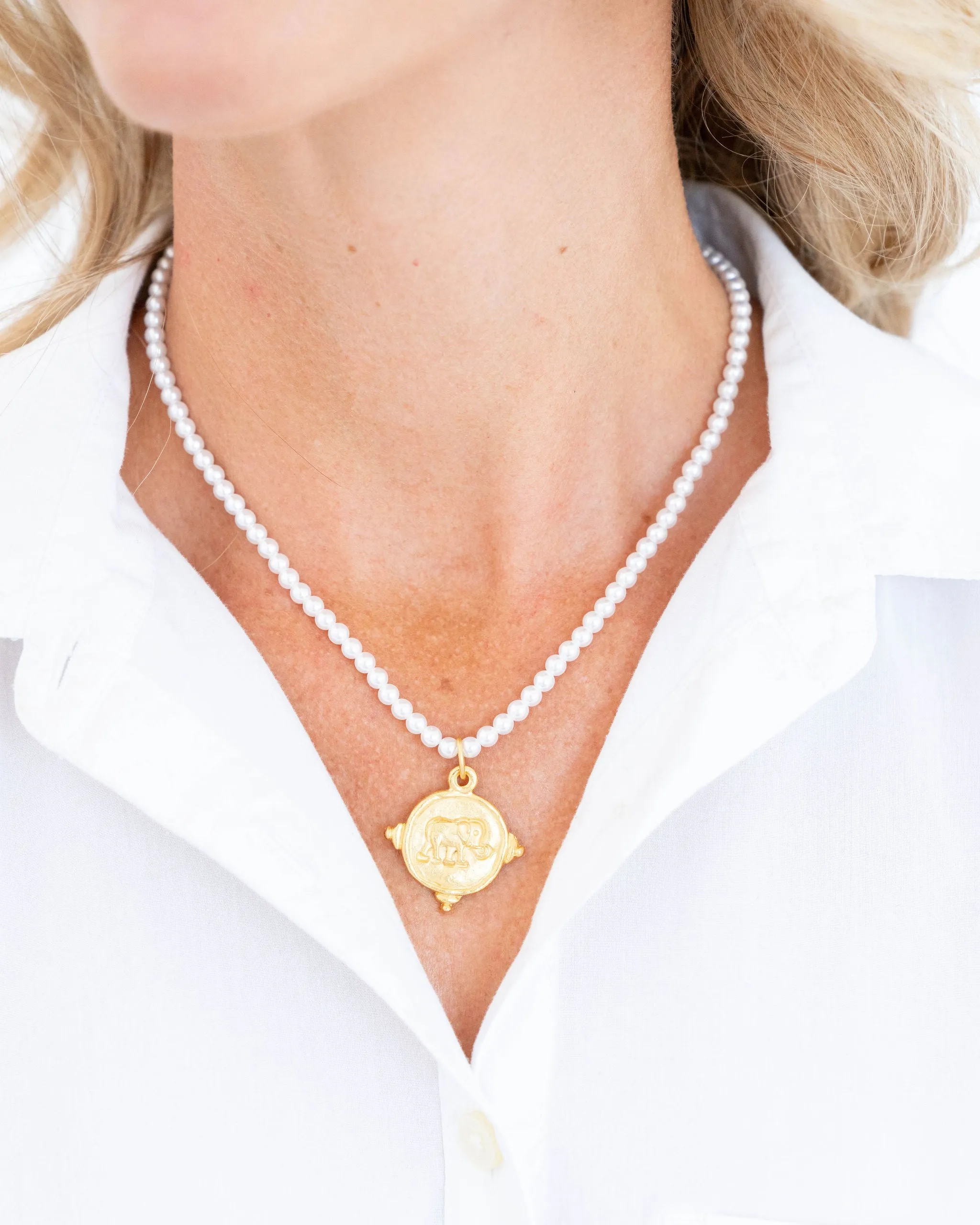 Alys Elephant Pearl Necklace sold by Susan Shaw product image thumbnail 3