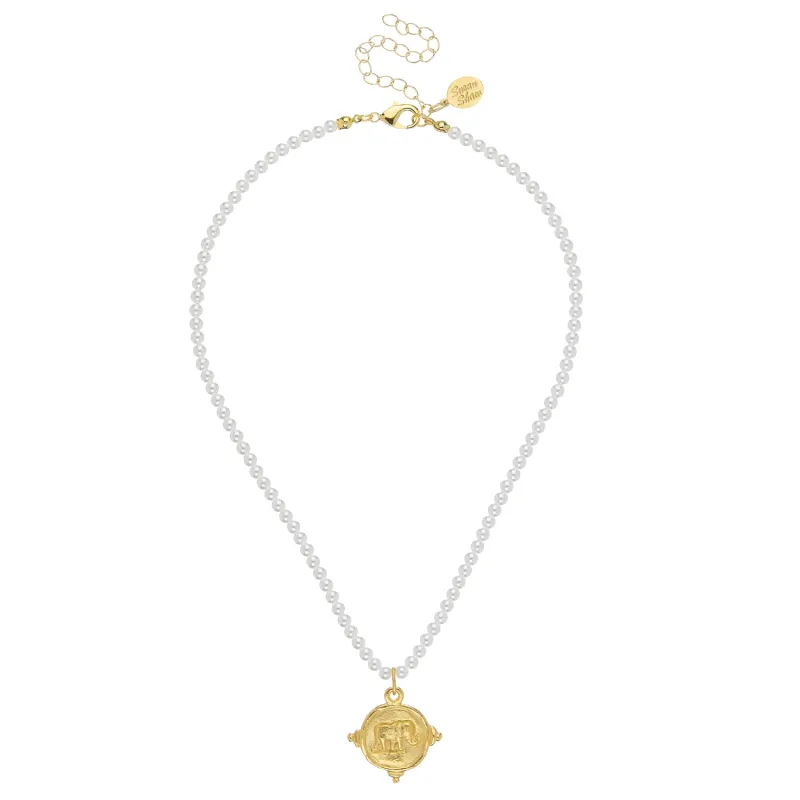 Alys Elephant Pearl Necklace sold by Susan Shaw