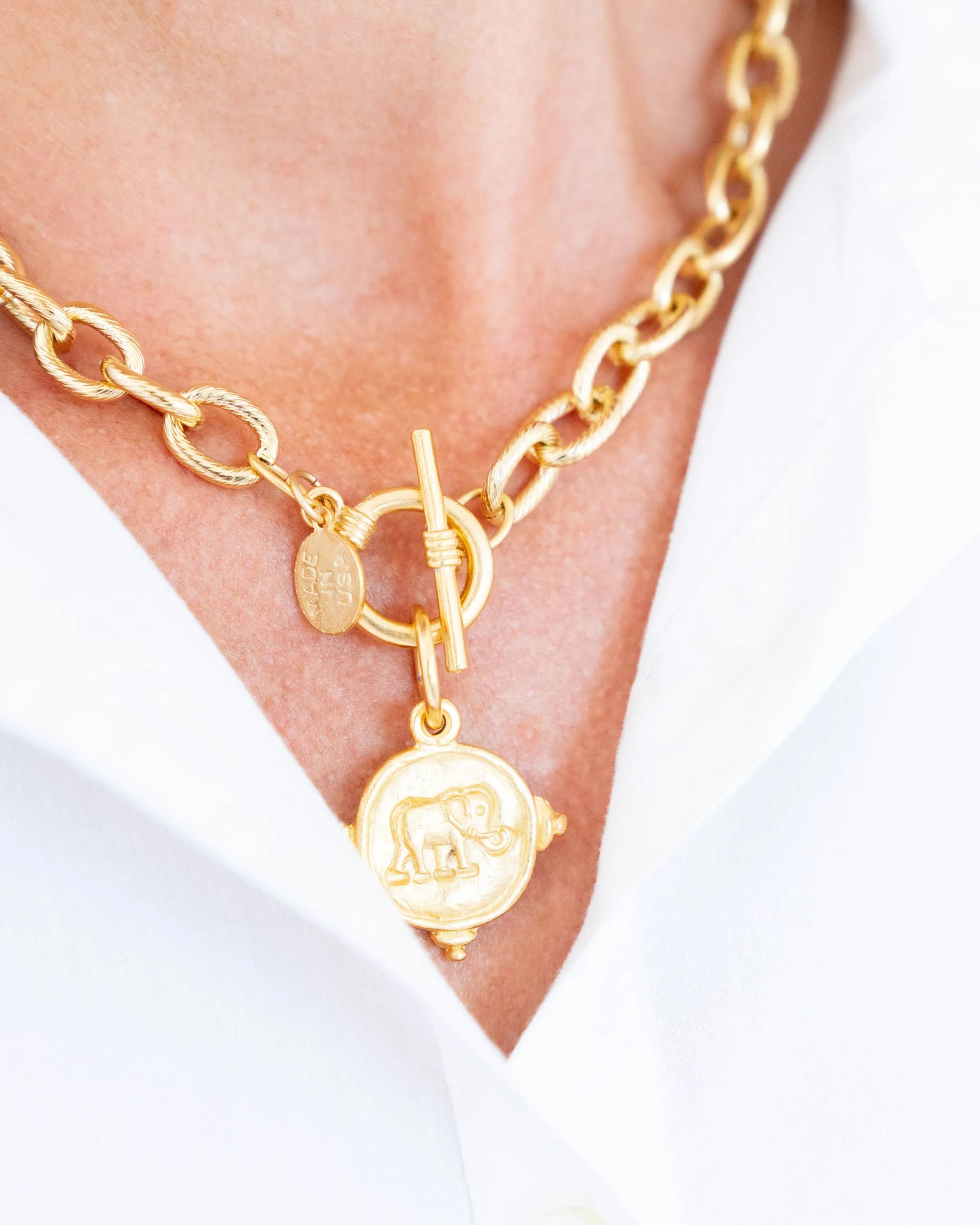 Elephant Toggle Necklace sold by Susan Shaw product image thumbnail 3