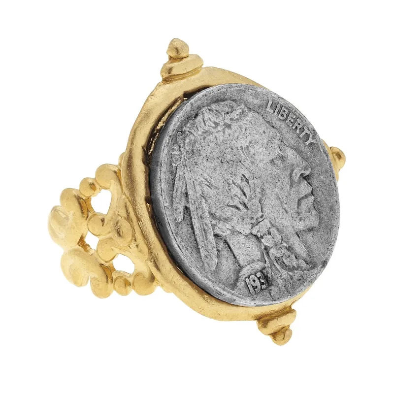 American Indian Nickel Ring sold by Susan Shaw