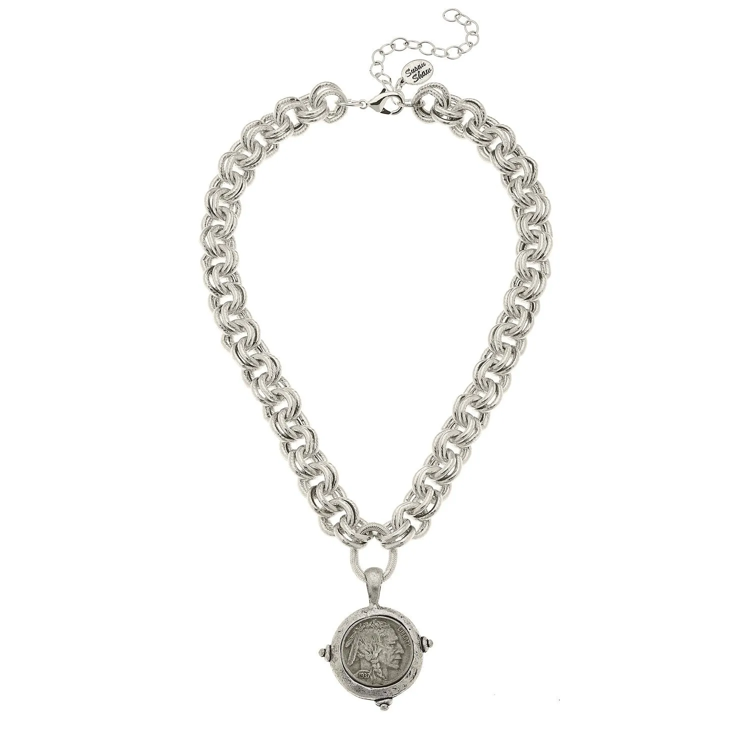 American Indian Head Nickel Necklace sold by Susan Shaw product image thumbnail 4