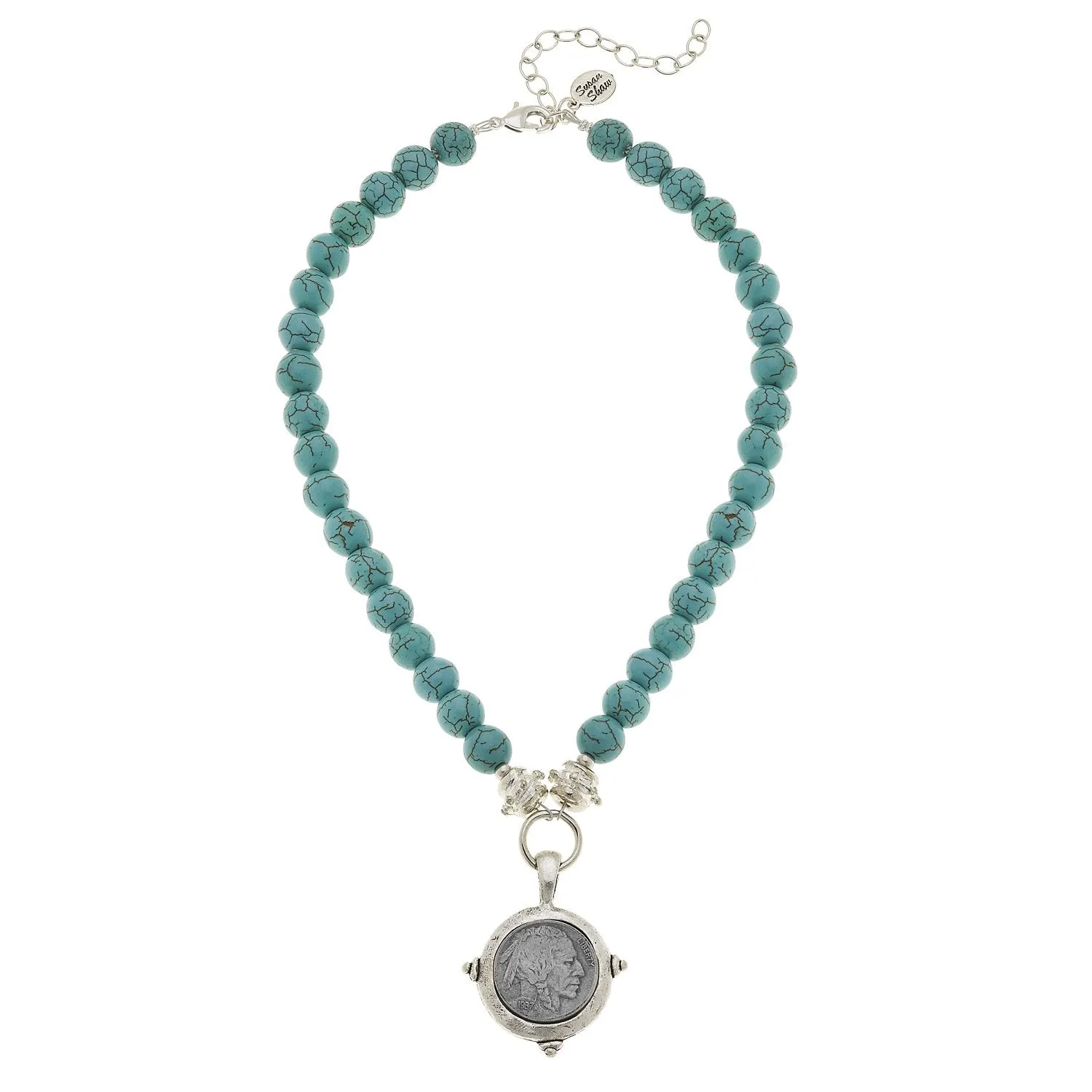 American Indian Nickel Turquoise Necklace sold by Susan Shaw product image thumbnail 2