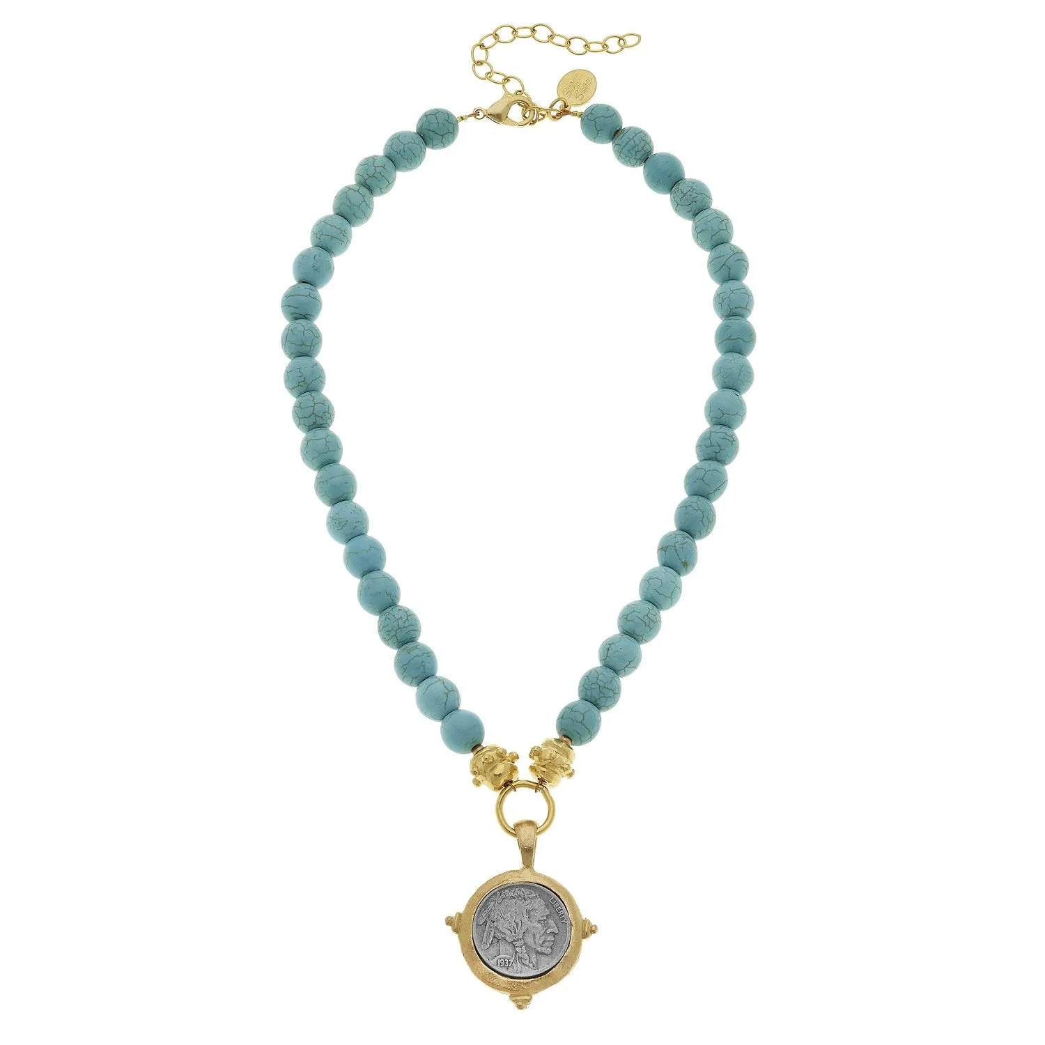 American Indian Nickel Turquoise Necklace sold by Susan Shaw