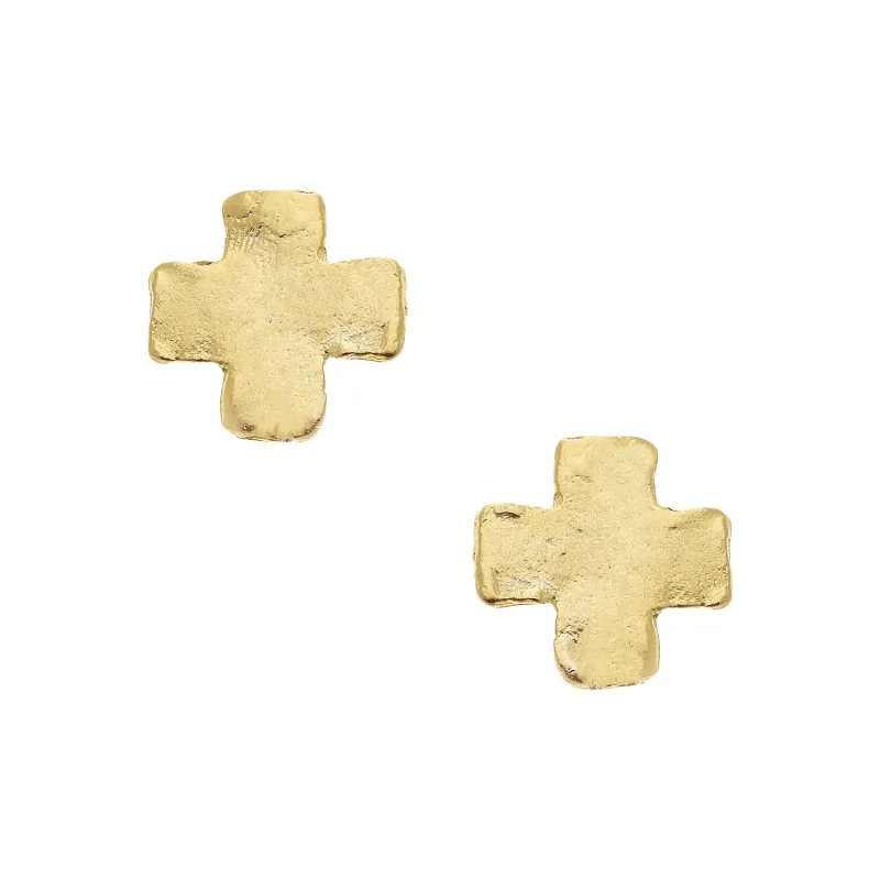 Mini Square Cross Studs sold by Susan Shaw