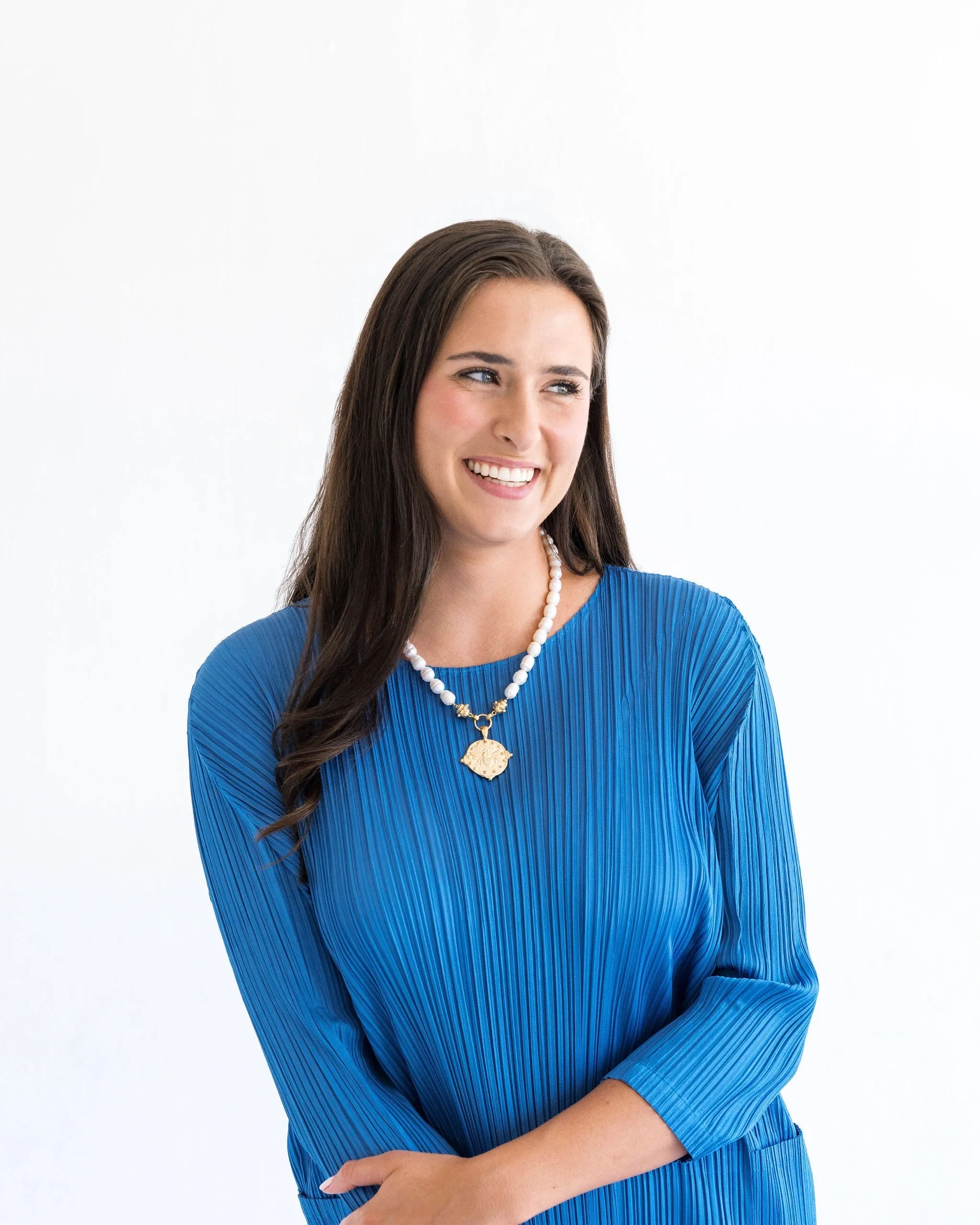 Dotted Bee Pearl Necklace sold by Susan Shaw product image thumbnail 2