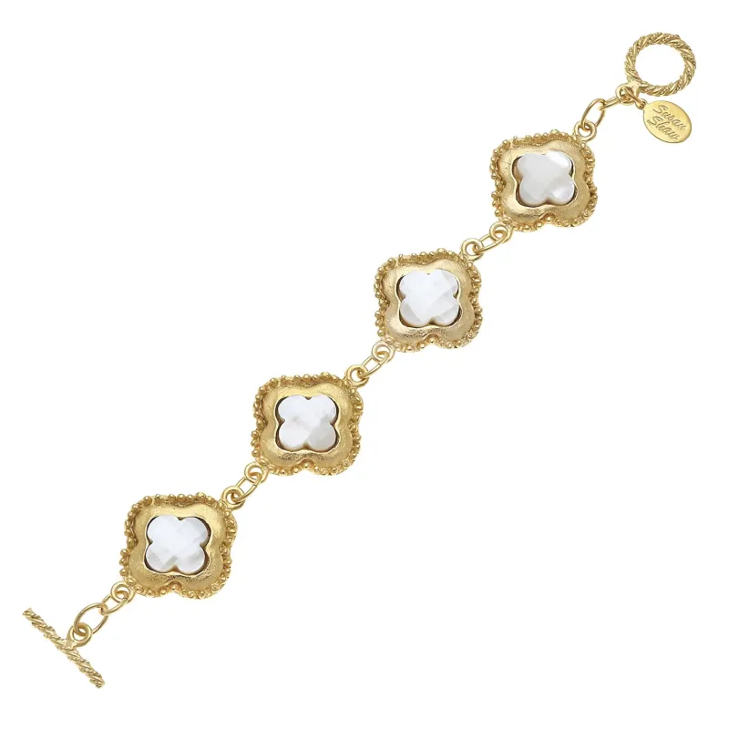 Camellia Clover Linked Bracelet made by Susan Shaw