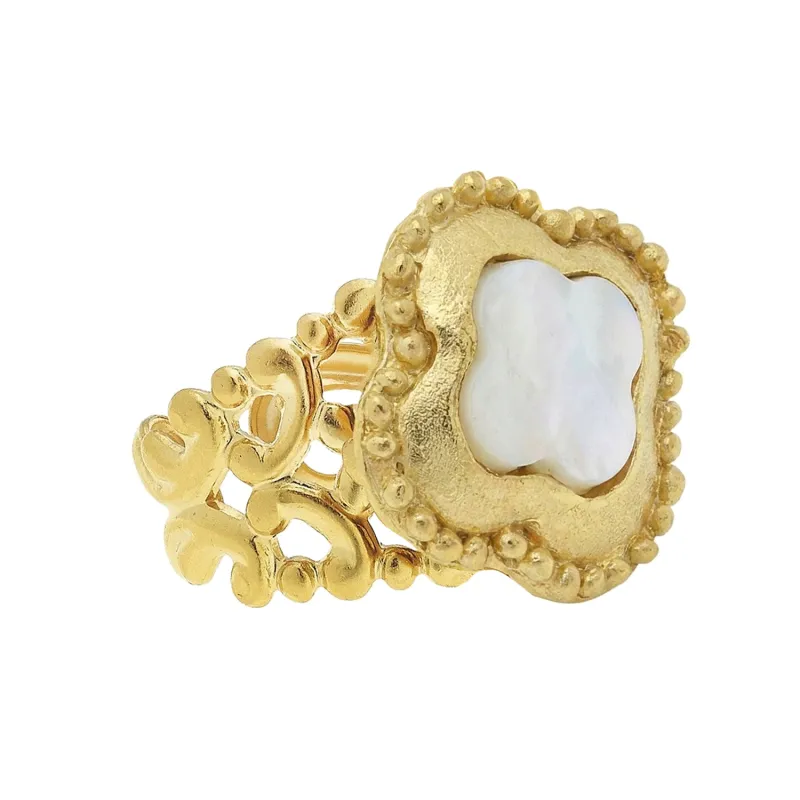 Camellia Clover Ring made by Susan Shaw