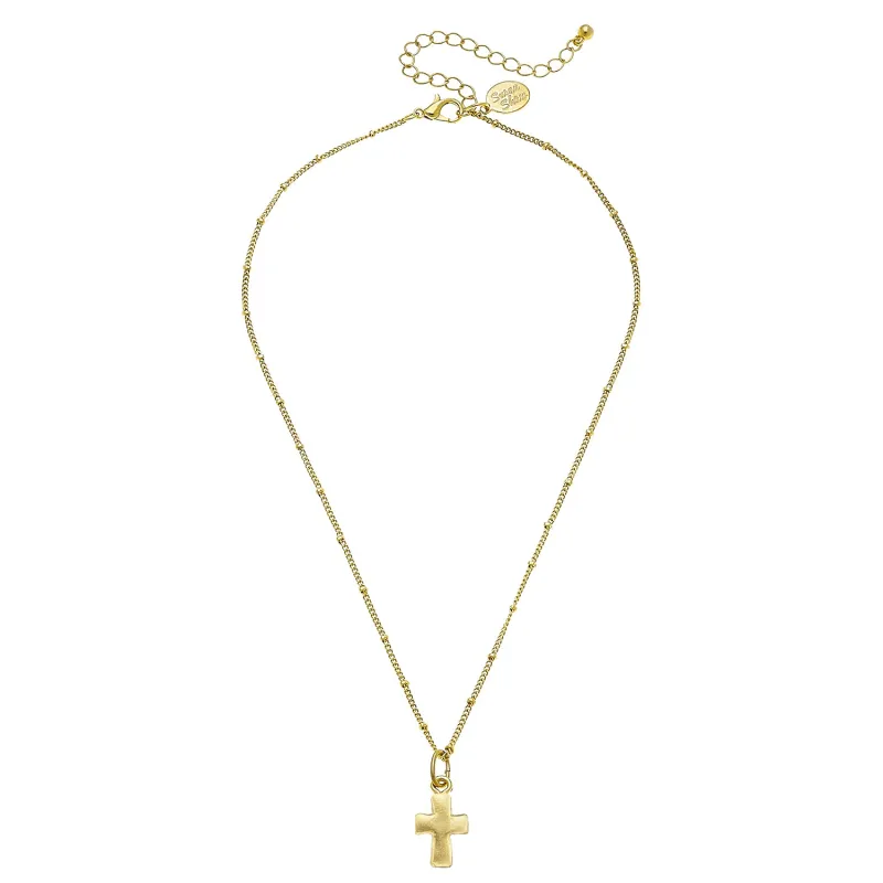 Dainty Small Cross Necklace made by Susan Shaw