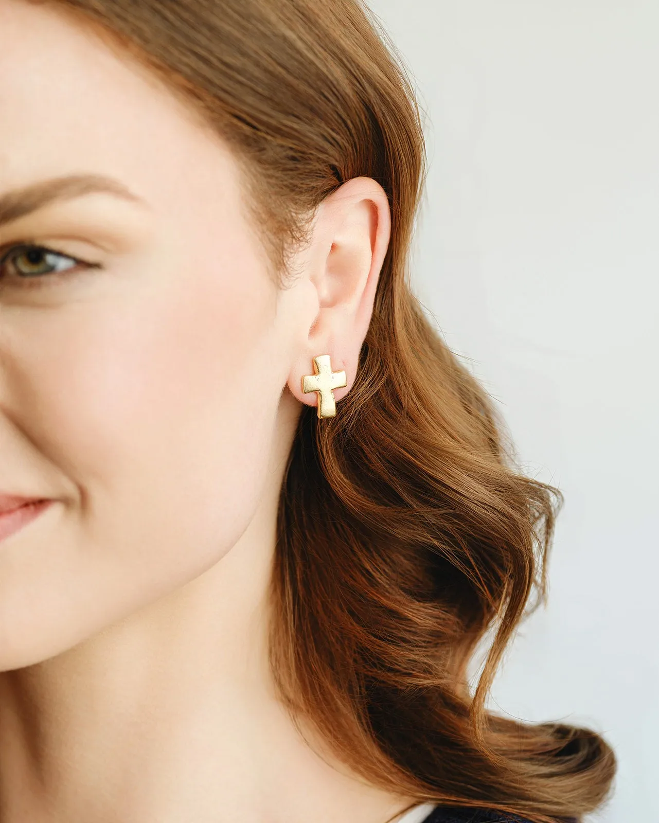 Small Cross Studs sold by Susan Shaw product image thumbnail 3