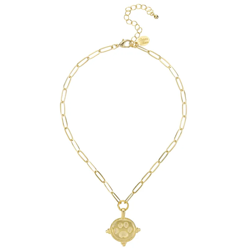 Paw Print Paperclip Necklace made by Susan Shaw