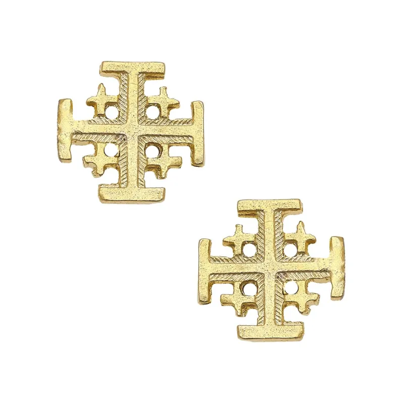 Jerusalem Cross Studs sold by Susan Shaw