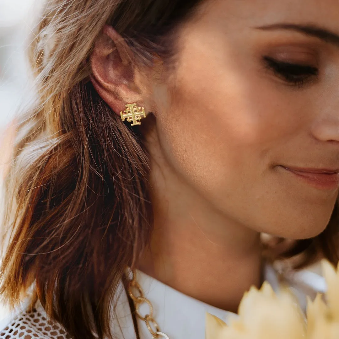 Jerusalem Cross Studs sold by Susan Shaw product image thumbnail 4