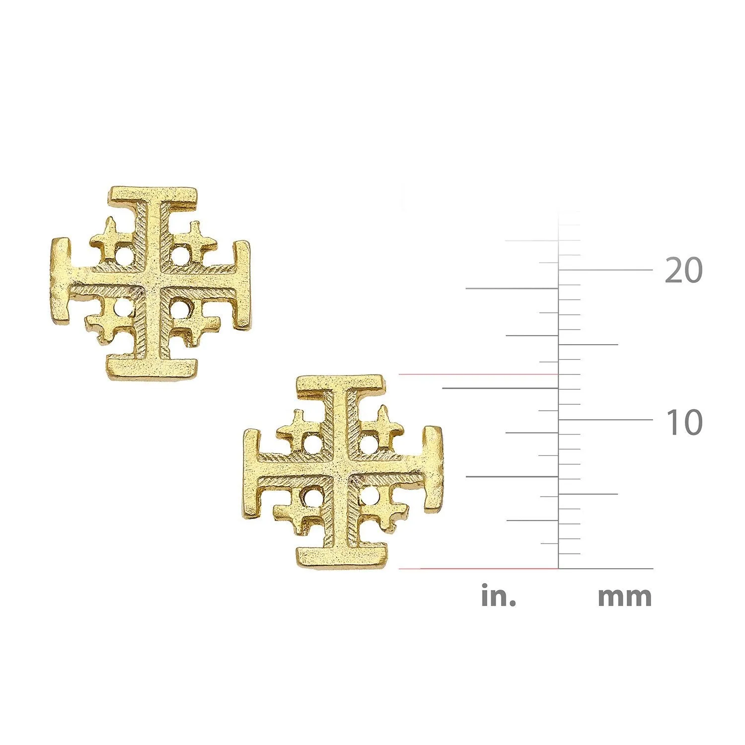 Jerusalem Cross Studs sold by Susan Shaw product image thumbnail 5