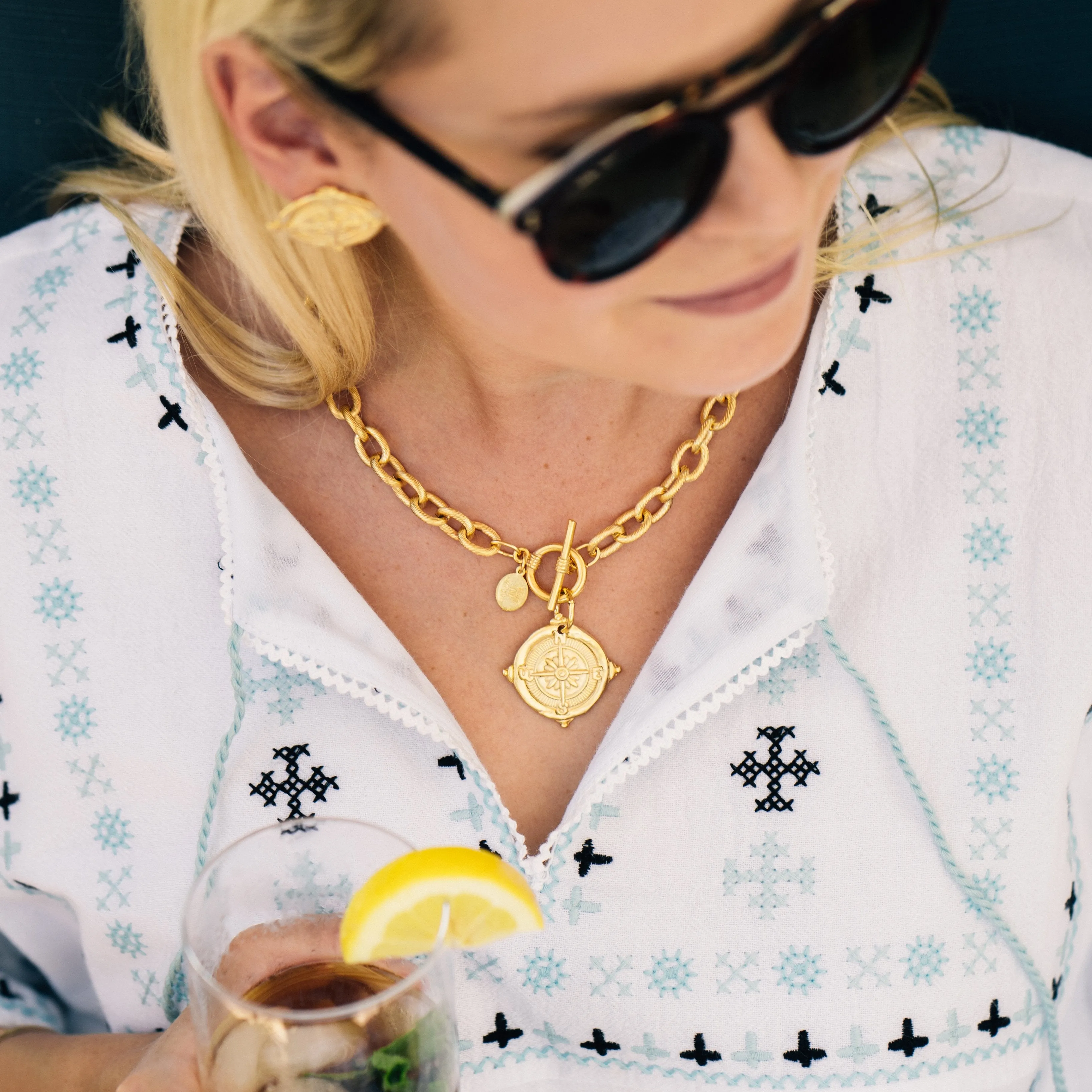 Compass Toggle Necklace sold by Susan Shaw product image thumbnail 4