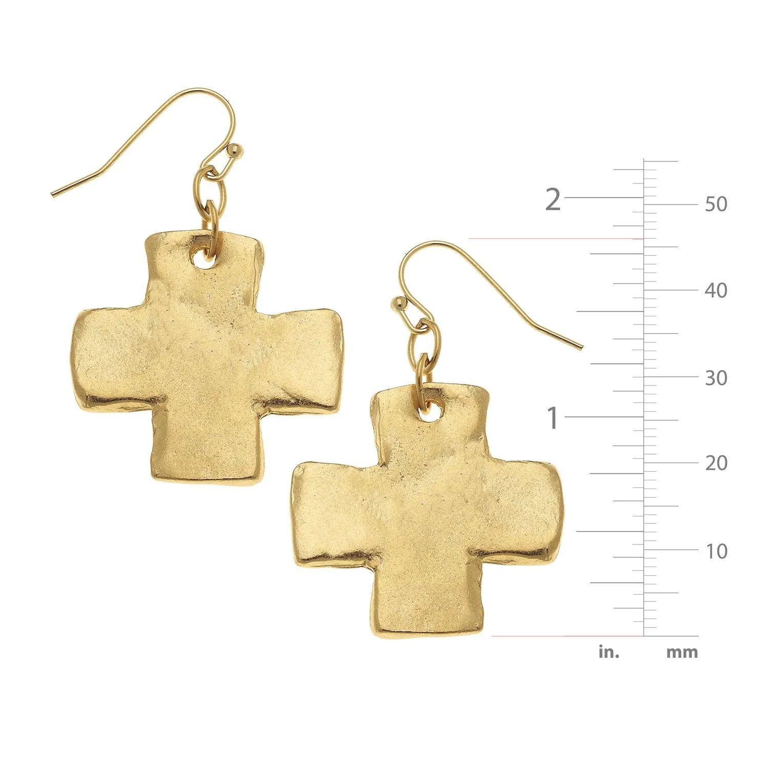 Square Cross Earrings sold by Susan Shaw product image thumbnail 4