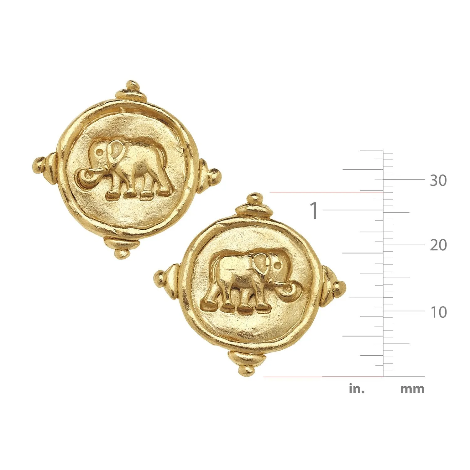 Elephant Intaglio Studs sold by Susan Shaw product image thumbnail 4