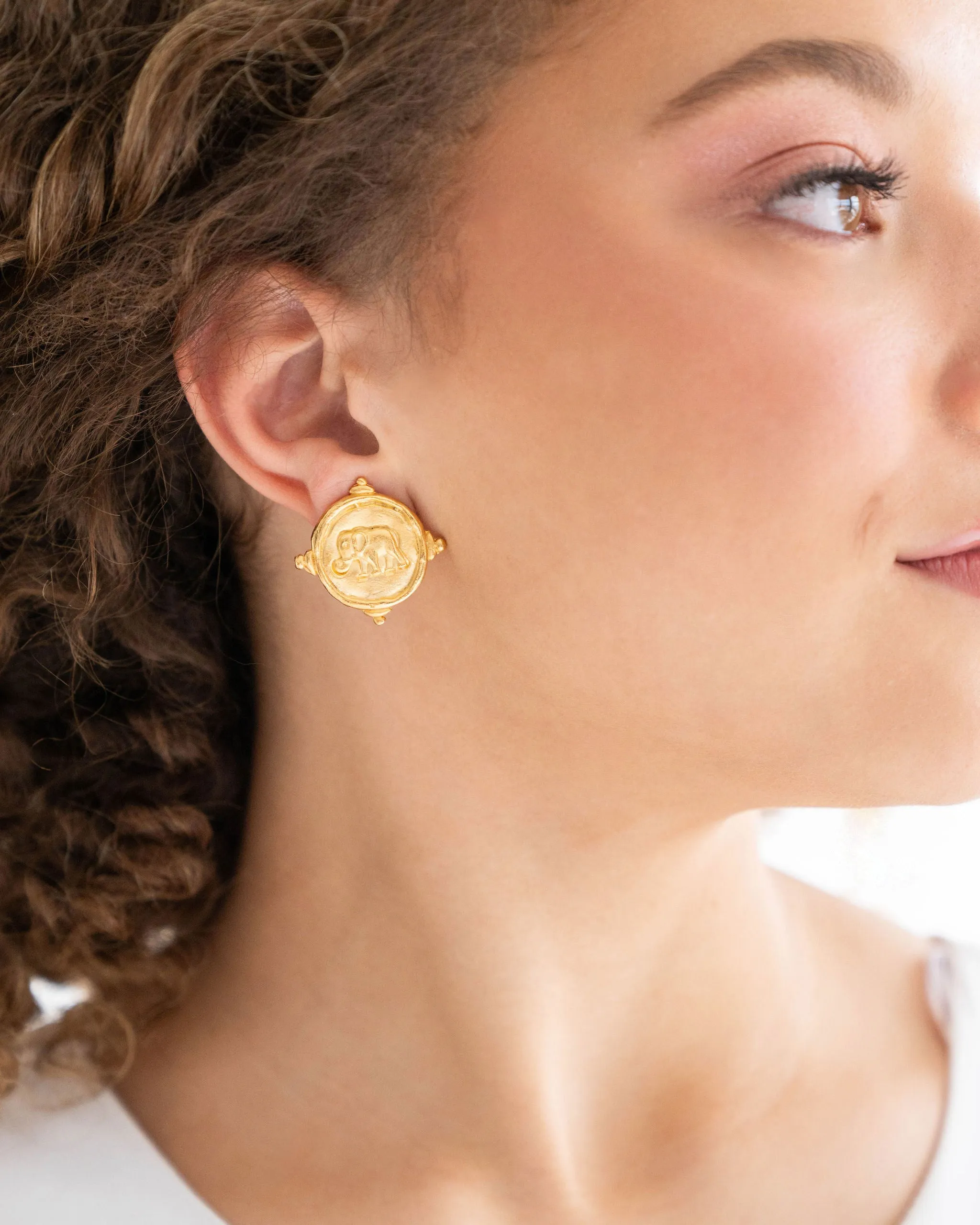 Elephant Intaglio Studs sold by Susan Shaw product image thumbnail 3