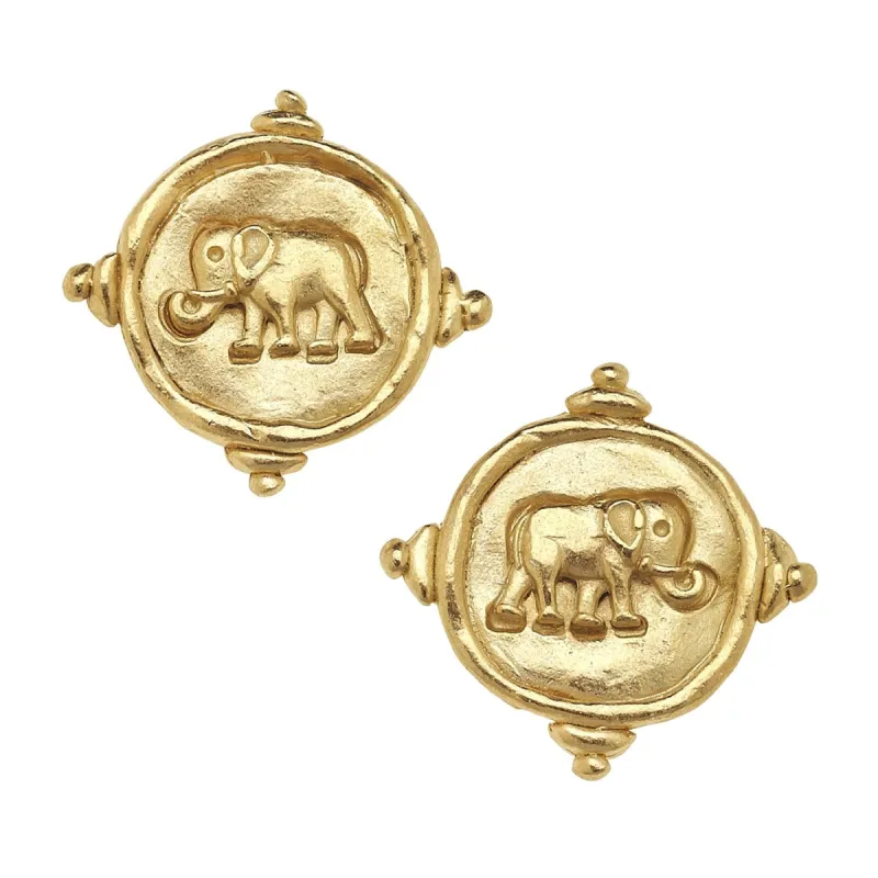 Elephant Intaglio Studs sold by Susan Shaw