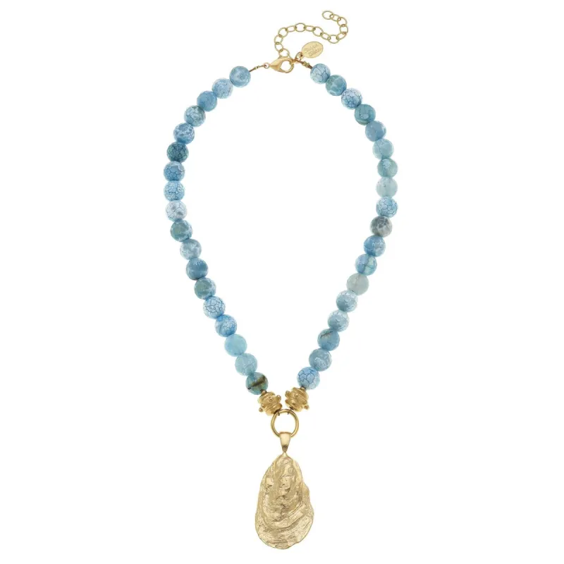 Fire Agate Oyster Necklace sold by Susan Shaw