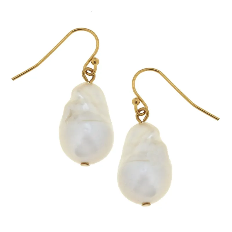 Baroque Pearl Drop Earrings sold by Susan Shaw