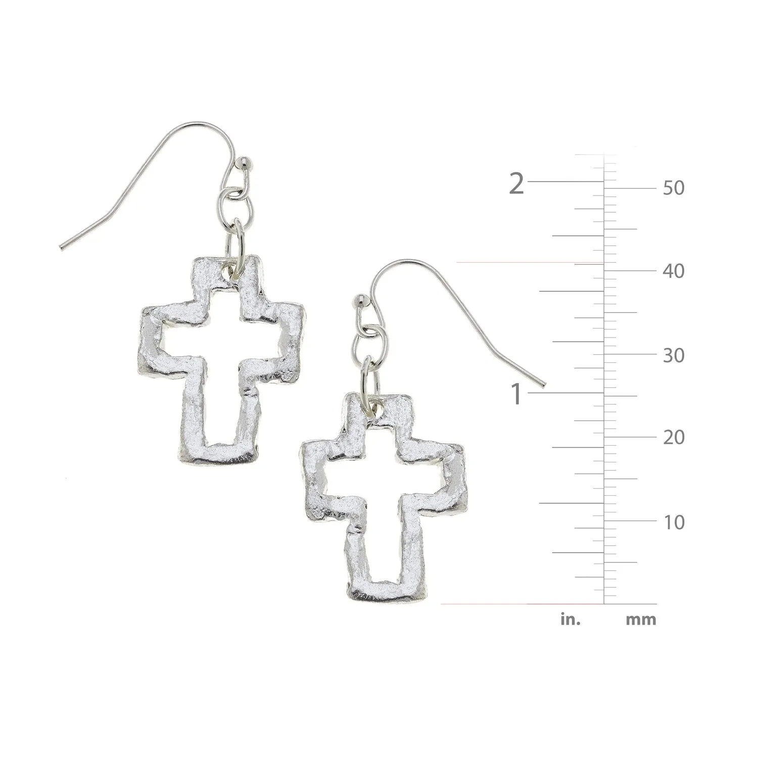 Open Cross Earrings sold by Susan Shaw product image thumbnail 4