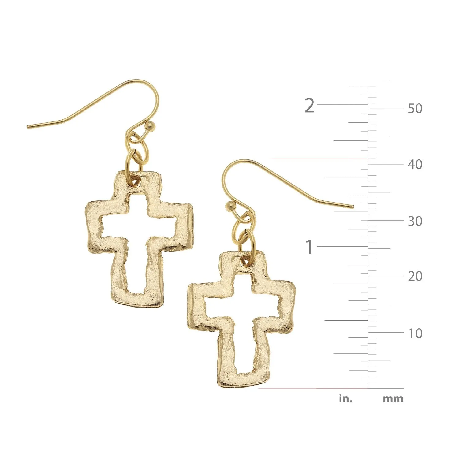 Open Cross Earrings sold by Susan Shaw product image thumbnail 2