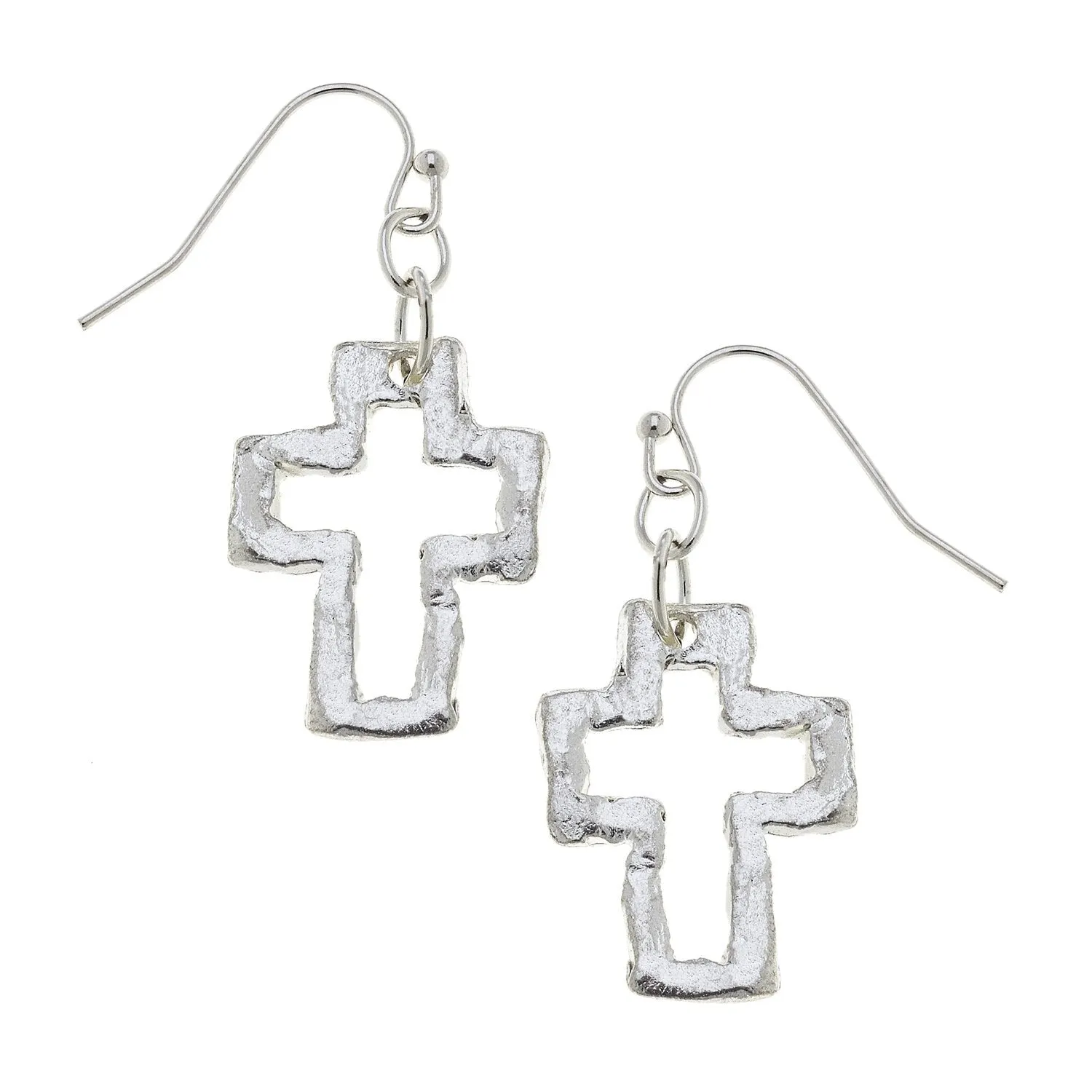Open Cross Earrings sold by Susan Shaw product image thumbnail 3