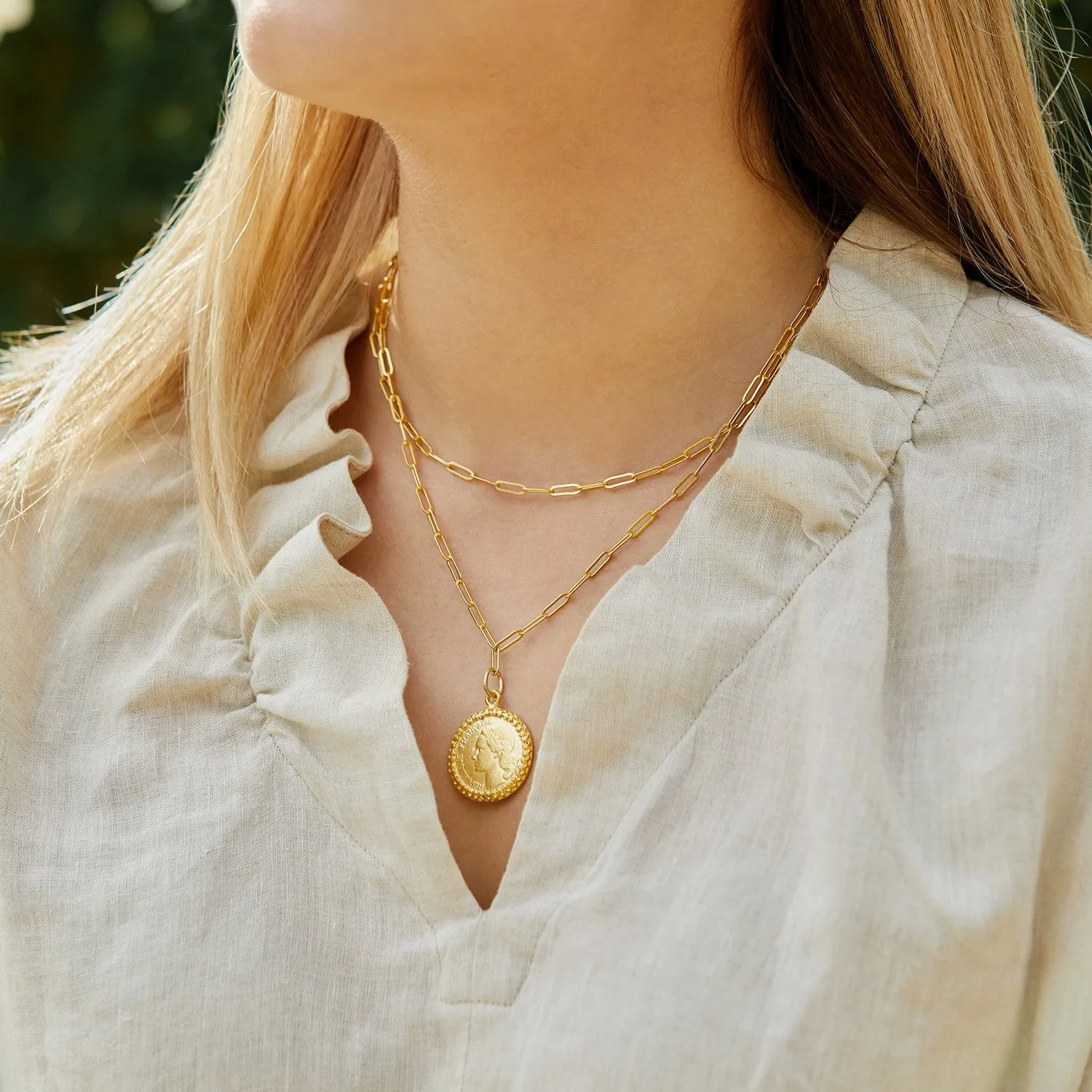 Franc Paperclip Necklace sold by Susan Shaw product image thumbnail 2