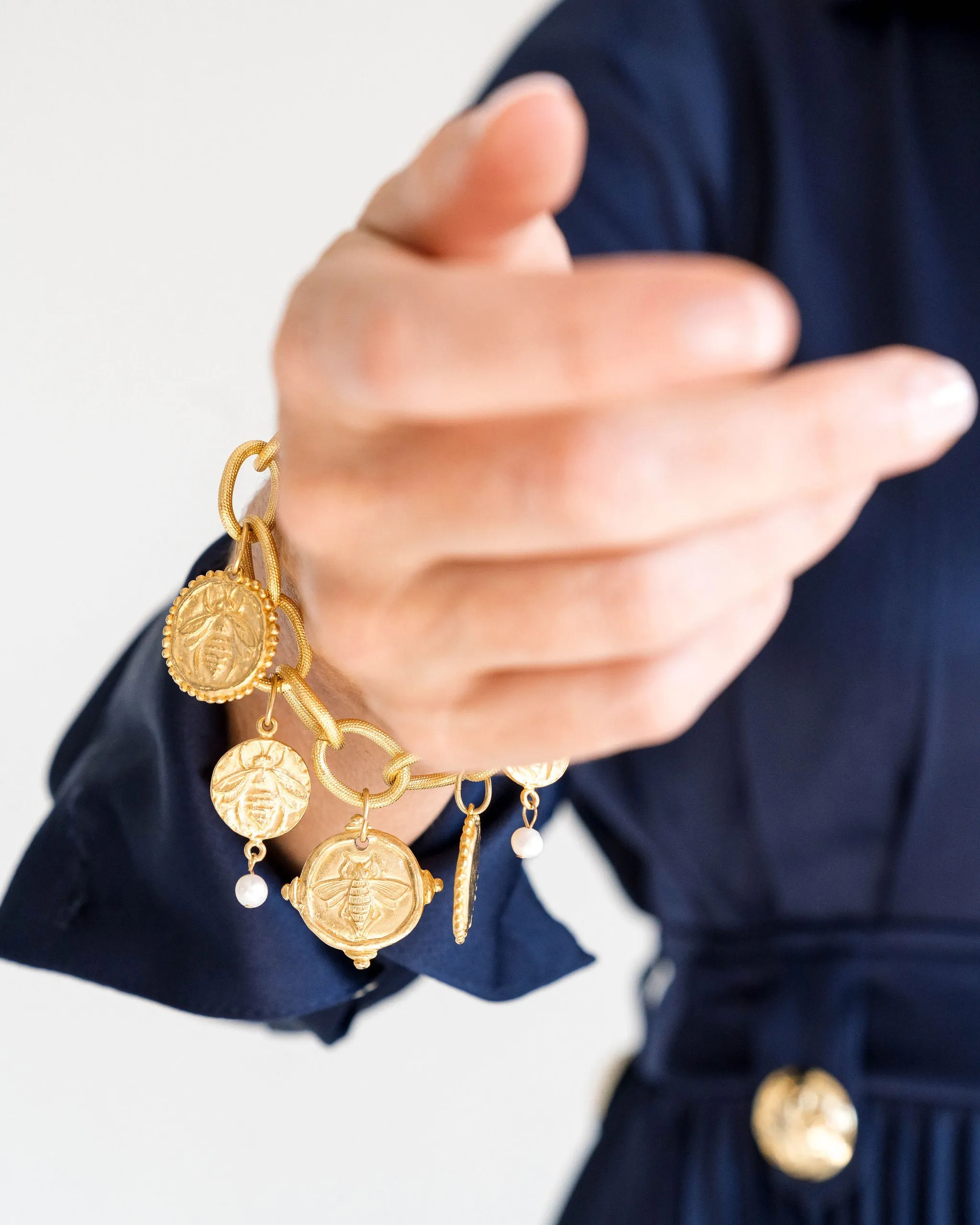 Bee Intaglio Charm Bracelet sold by Susan Shaw product image thumbnail 3