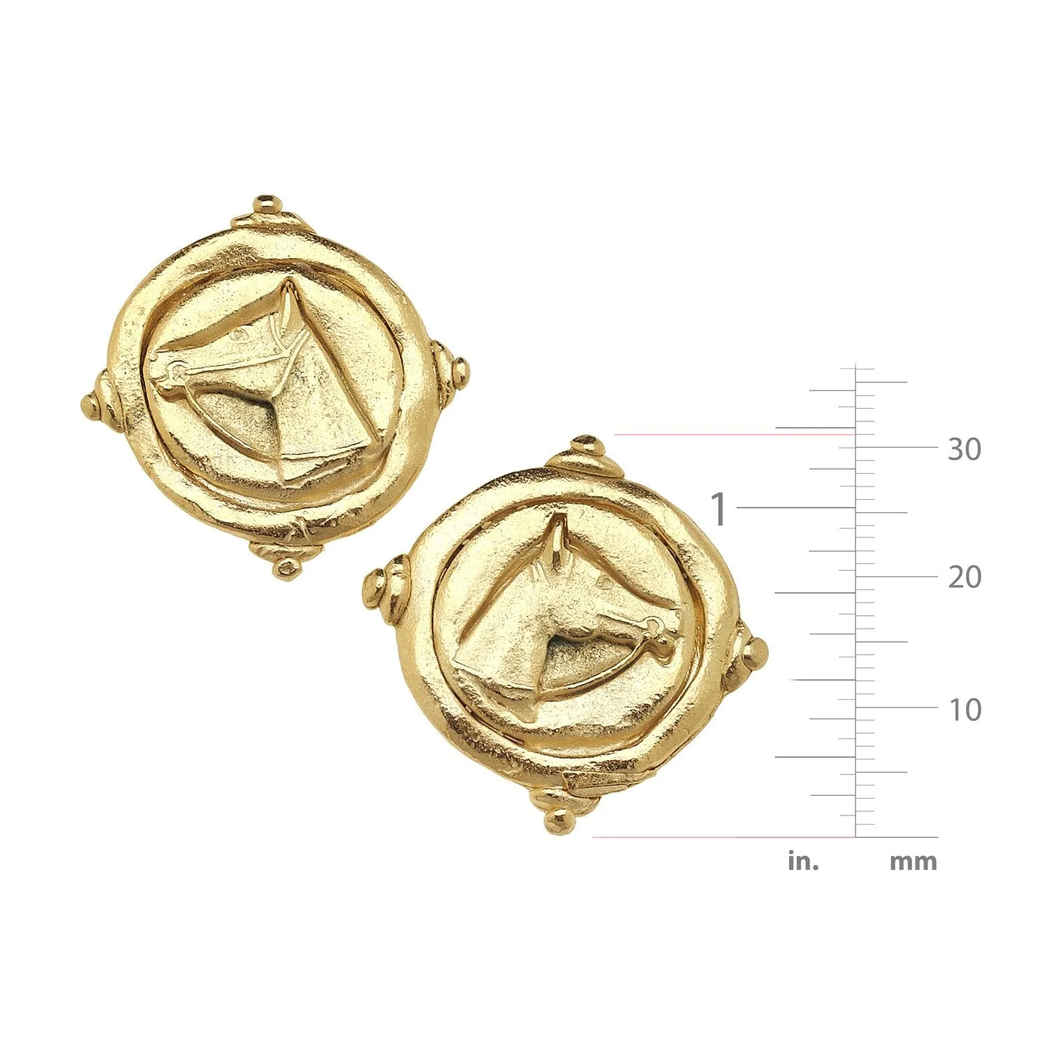 Horse Head Intaglio Studs sold by Susan Shaw product image thumbnail 2