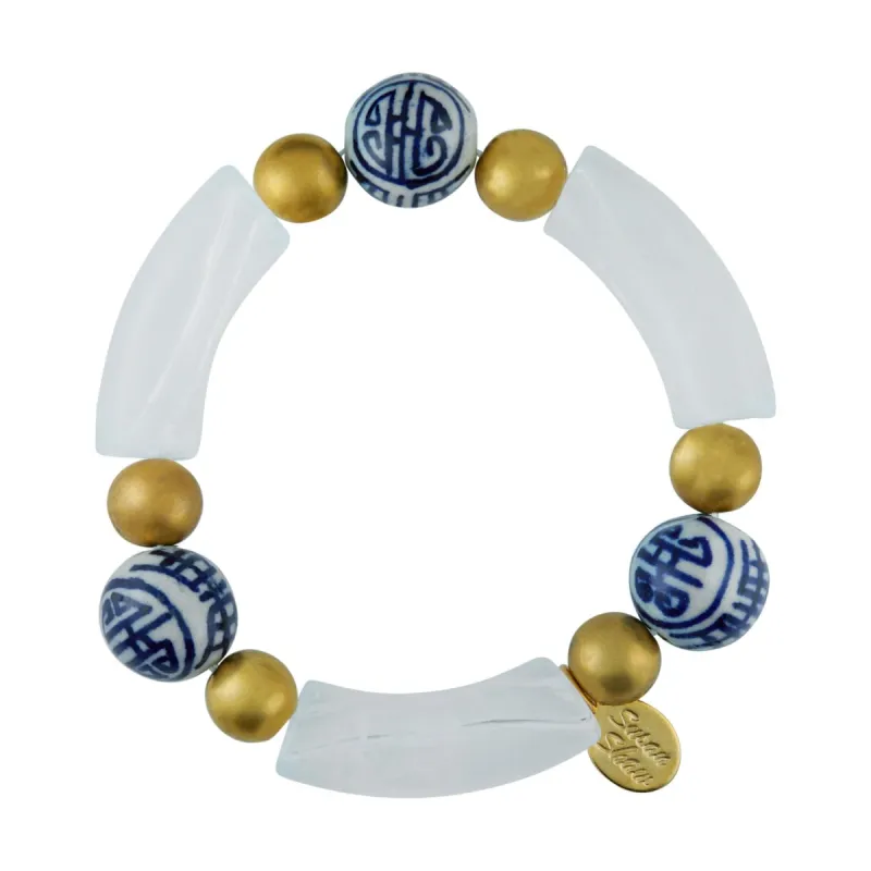 White Blue & White Charleston Bracelet III sold by Susan Shaw
