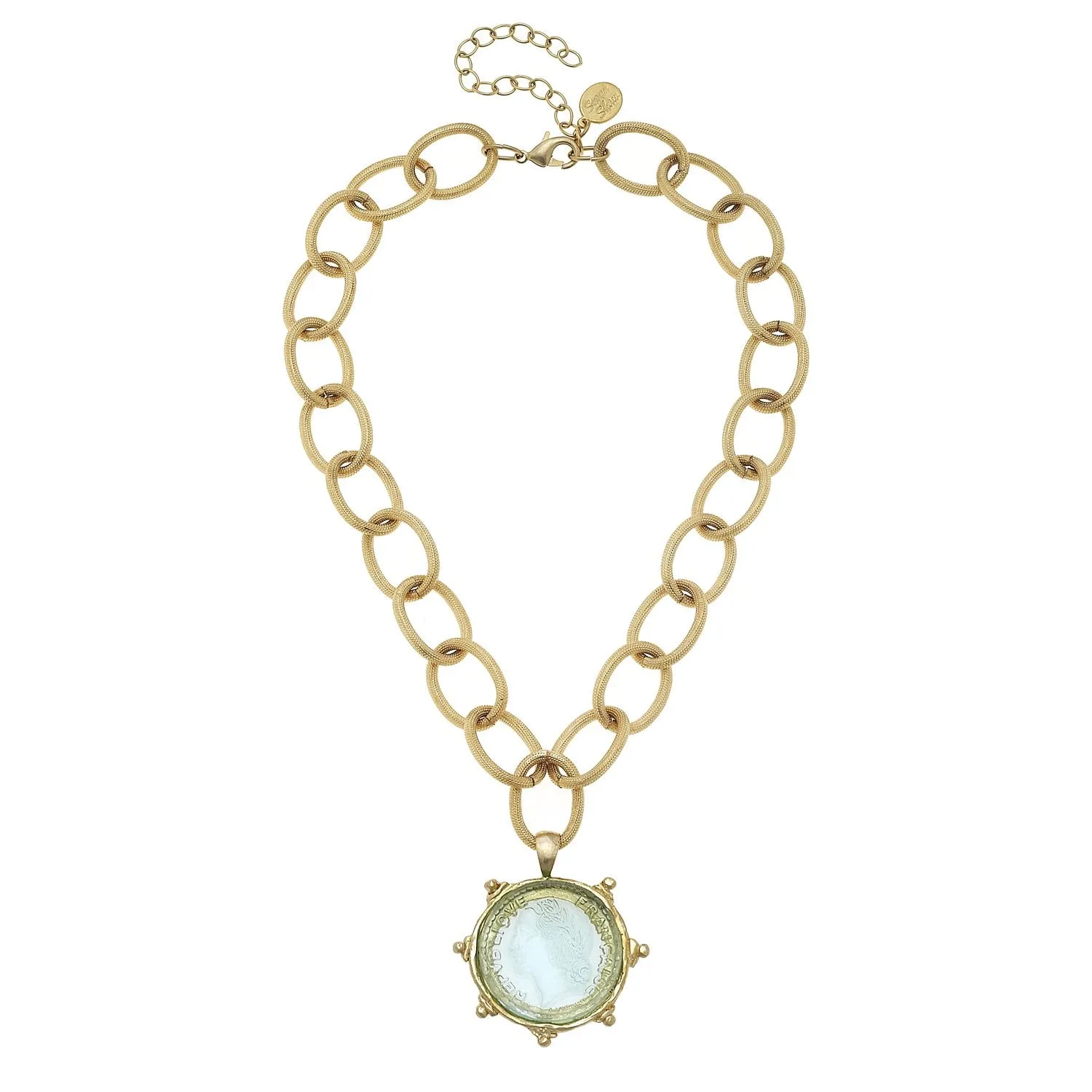 Venetian Glass Coin Necklace sold by Susan Shaw product image thumbnail 4