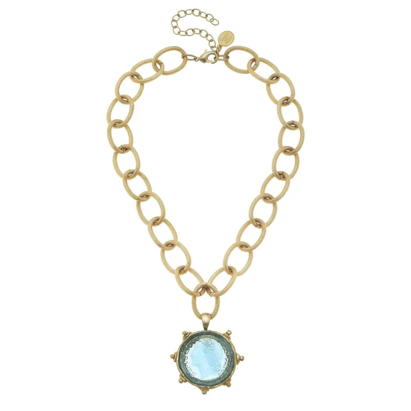 Venetian Glass Coin Necklace sold by Susan Shaw