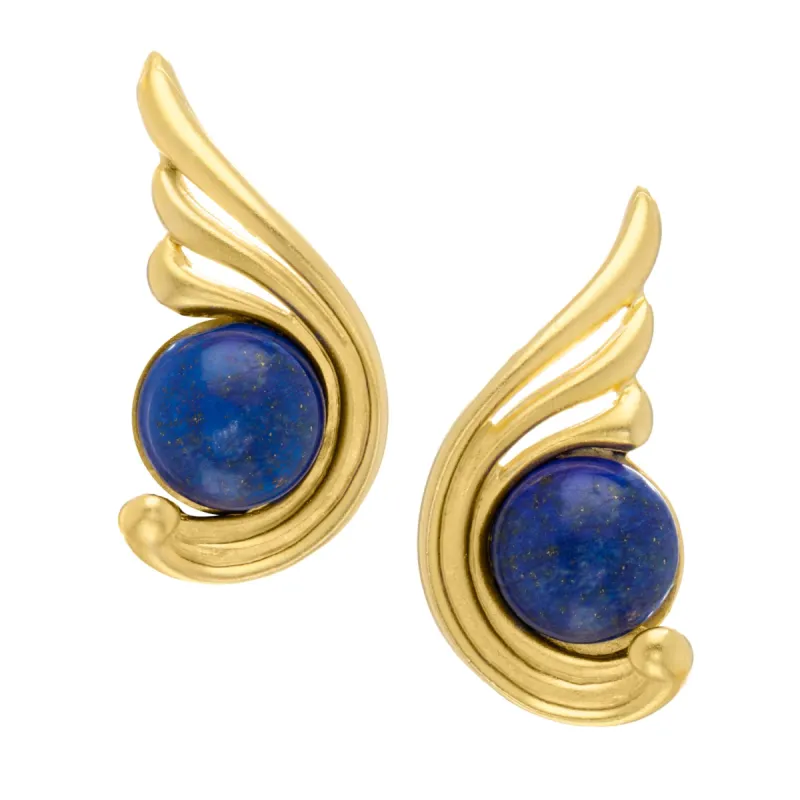Villa Artemis Lapis Studs sold by Susan Shaw