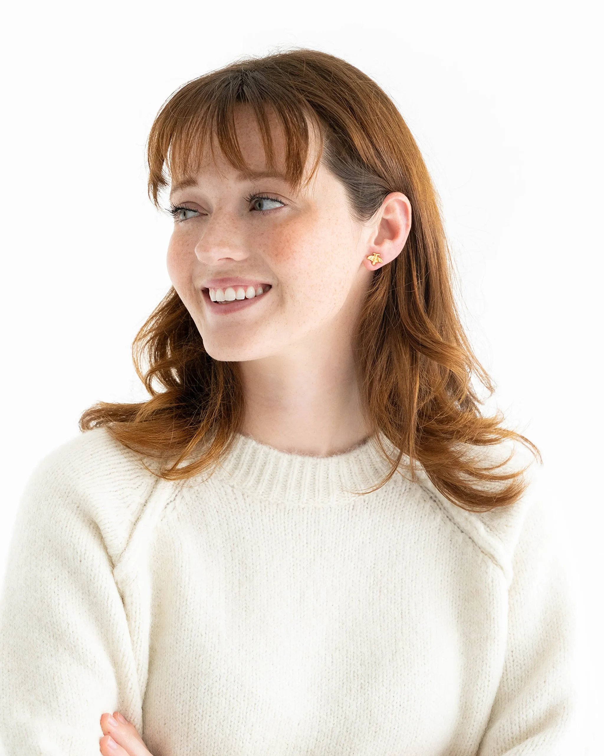 Mini Bee Studs sold by Susan Shaw product image thumbnail 2