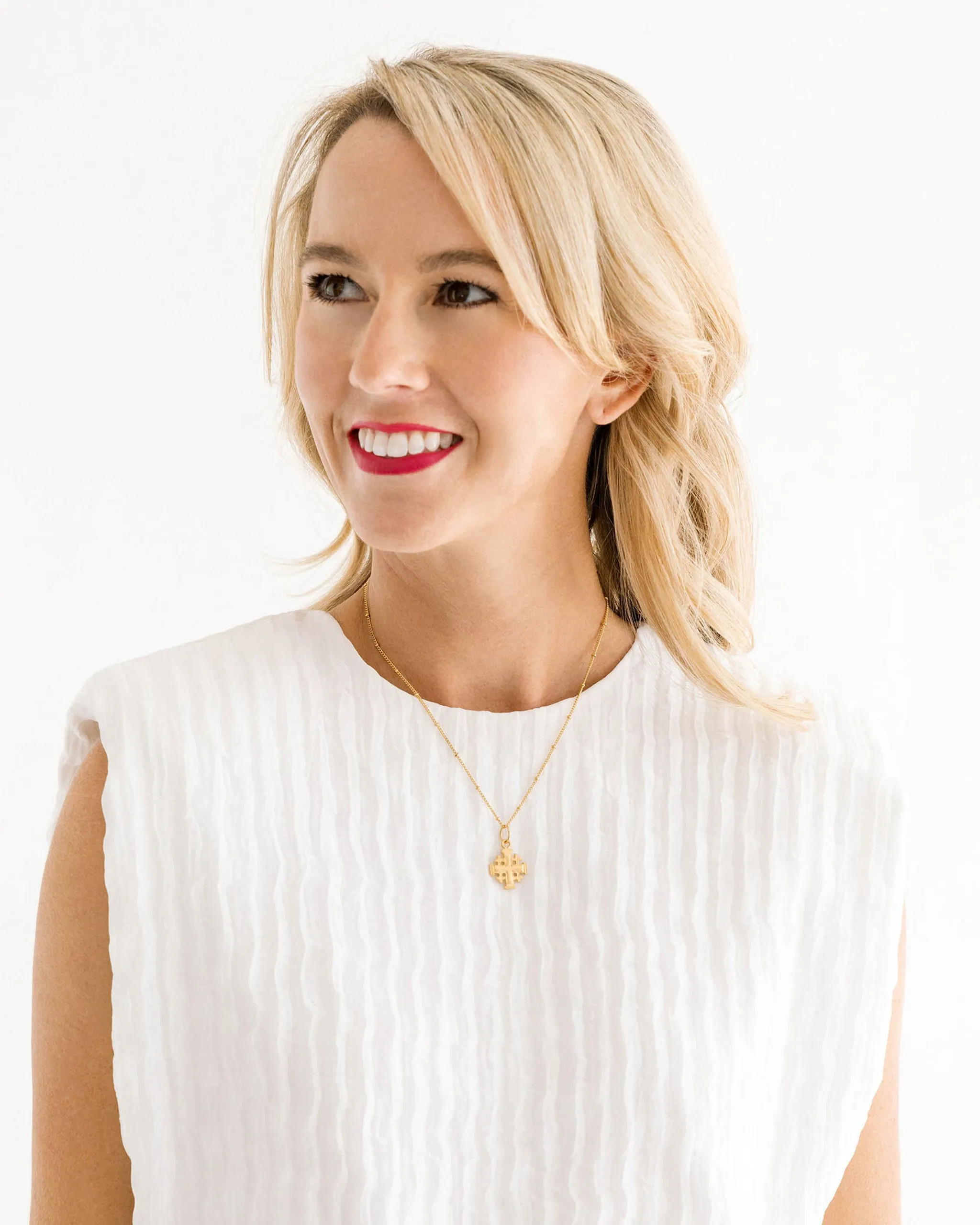 Dainty Jerusalem Cross Necklace sold by Susan Shaw product image thumbnail 2