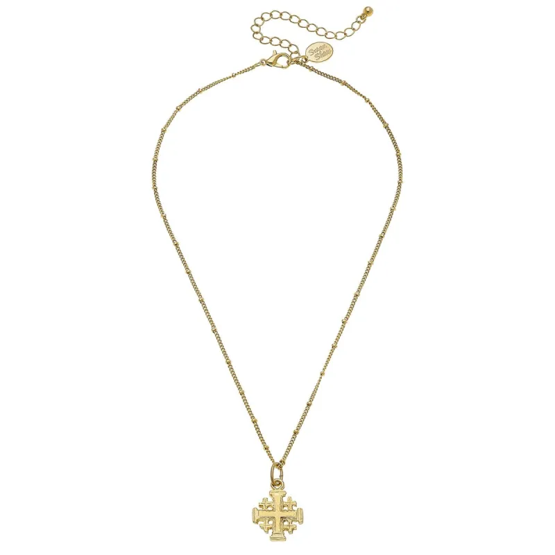 Dainty Jerusalem Cross Necklace sold by Susan Shaw