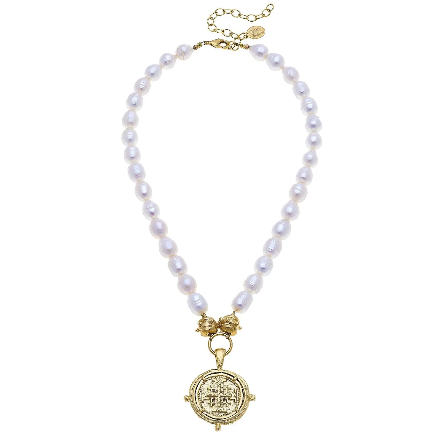 Jerusalem Cross Medallion Necklace sold by Susan Shaw product image thumbnail 2