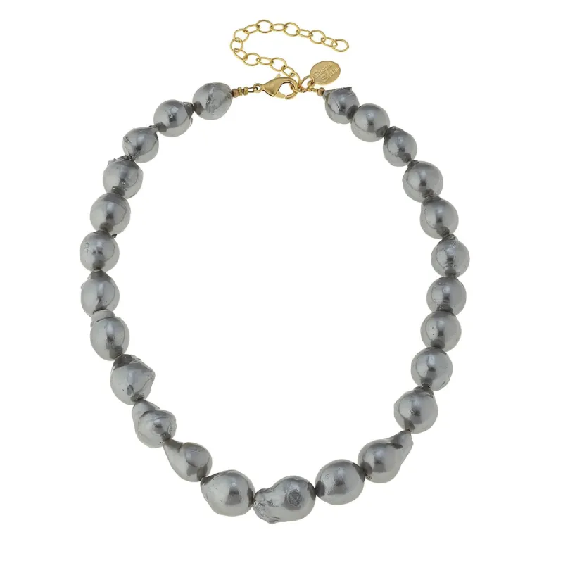 Grey Baroque Pearl Necklace sold by Susan Shaw