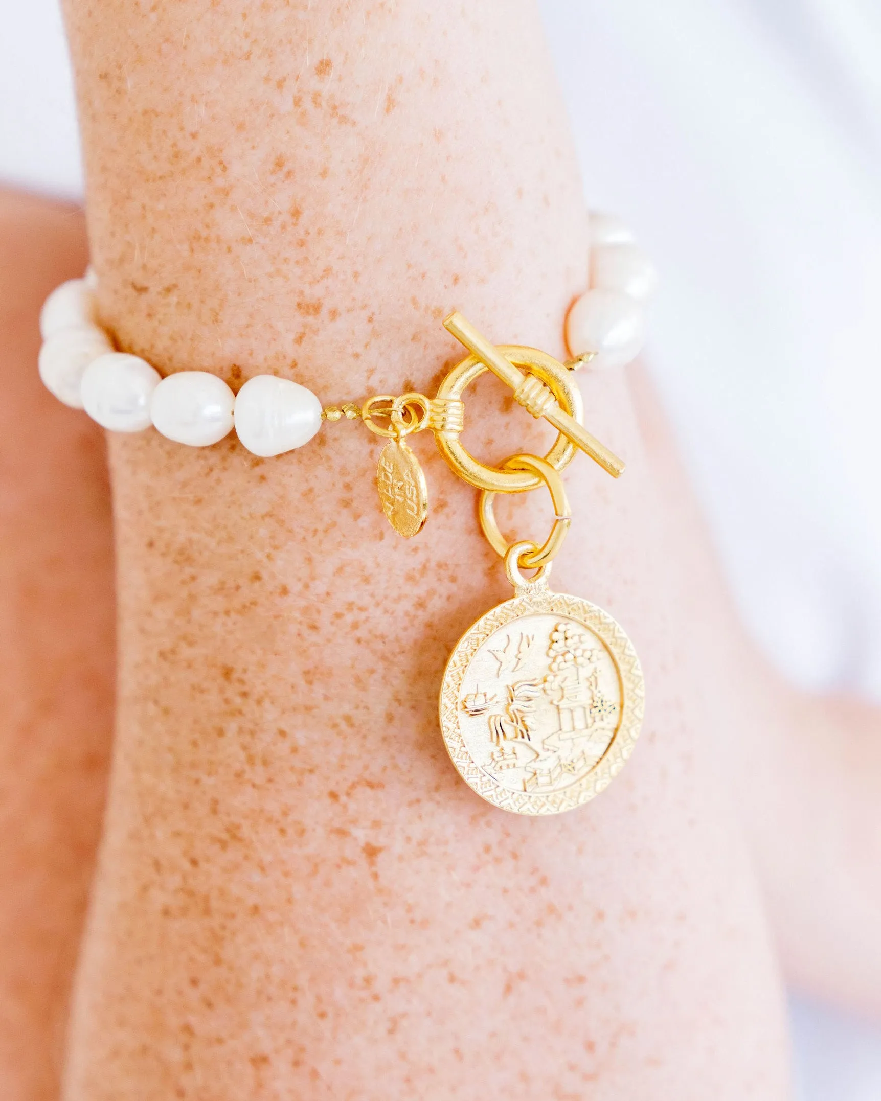 Blue Willow Pearl Bracelet sold by Susan Shaw product image thumbnail 3