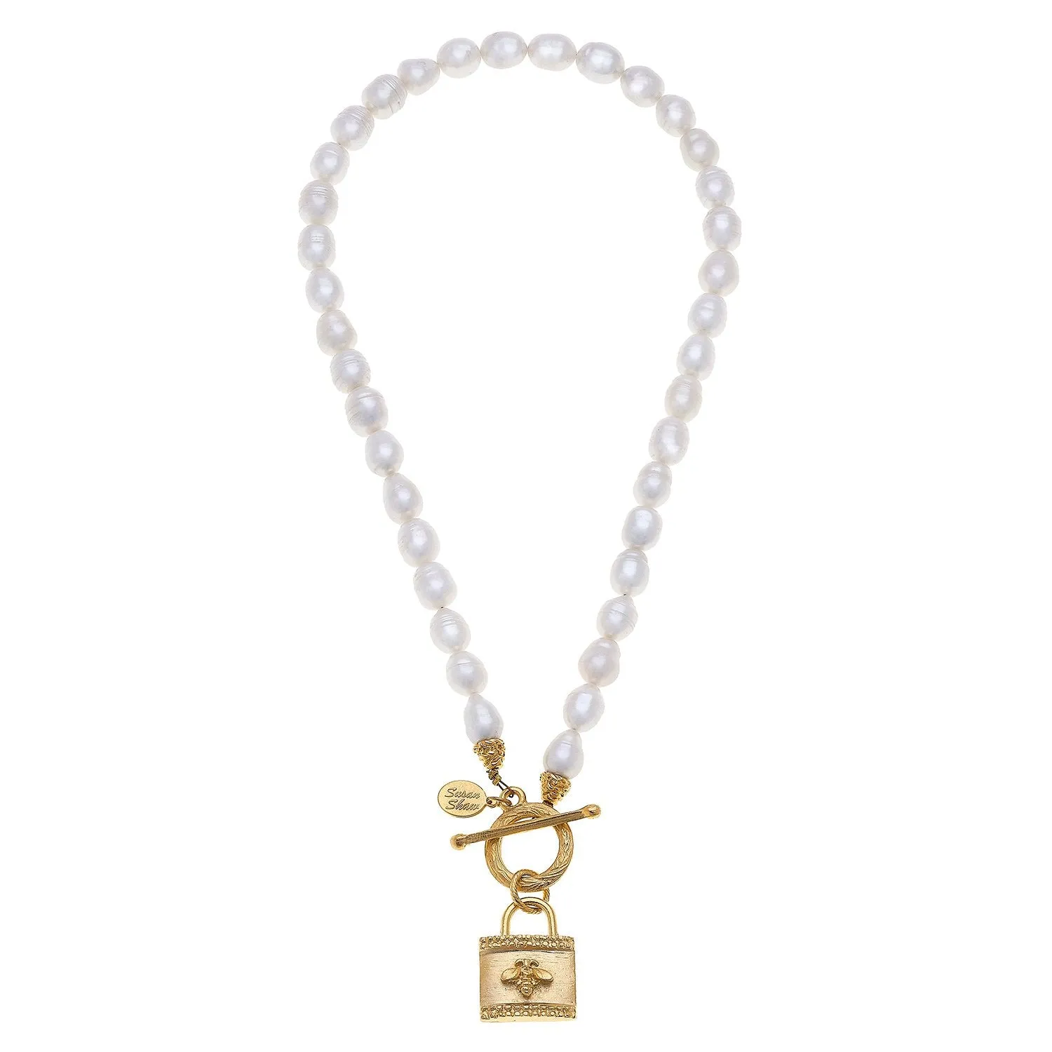 Lock Toggle Pearl Necklace sold by Susan Shaw product image thumbnail 2