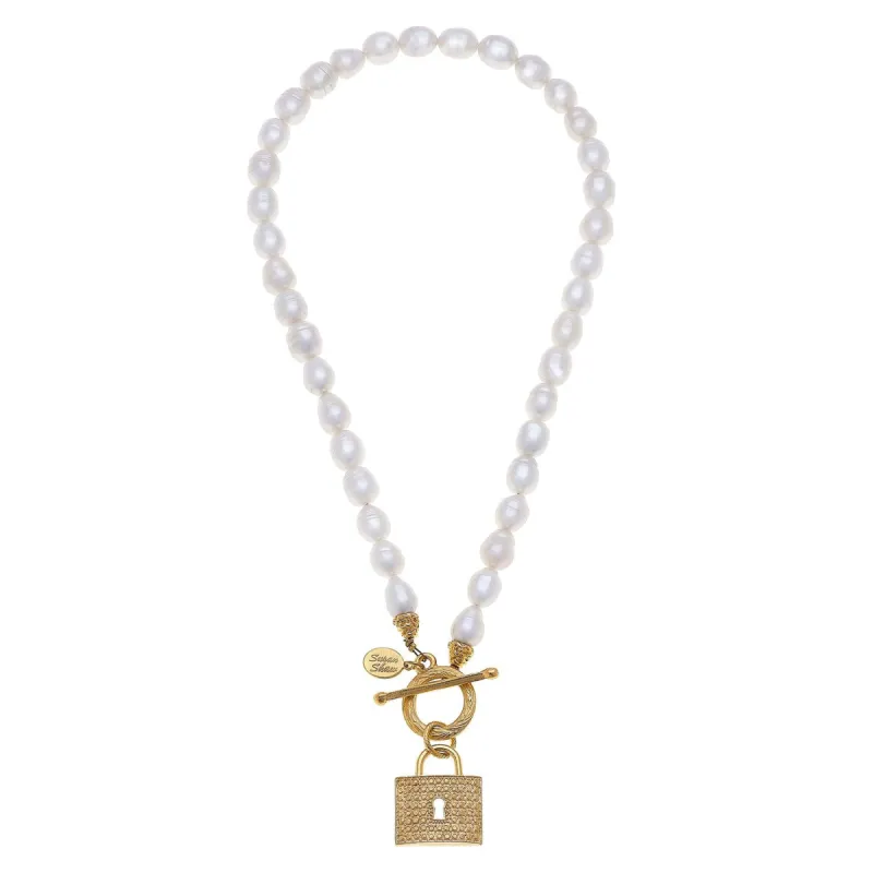 Lock Toggle Pearl Necklace sold by Susan Shaw