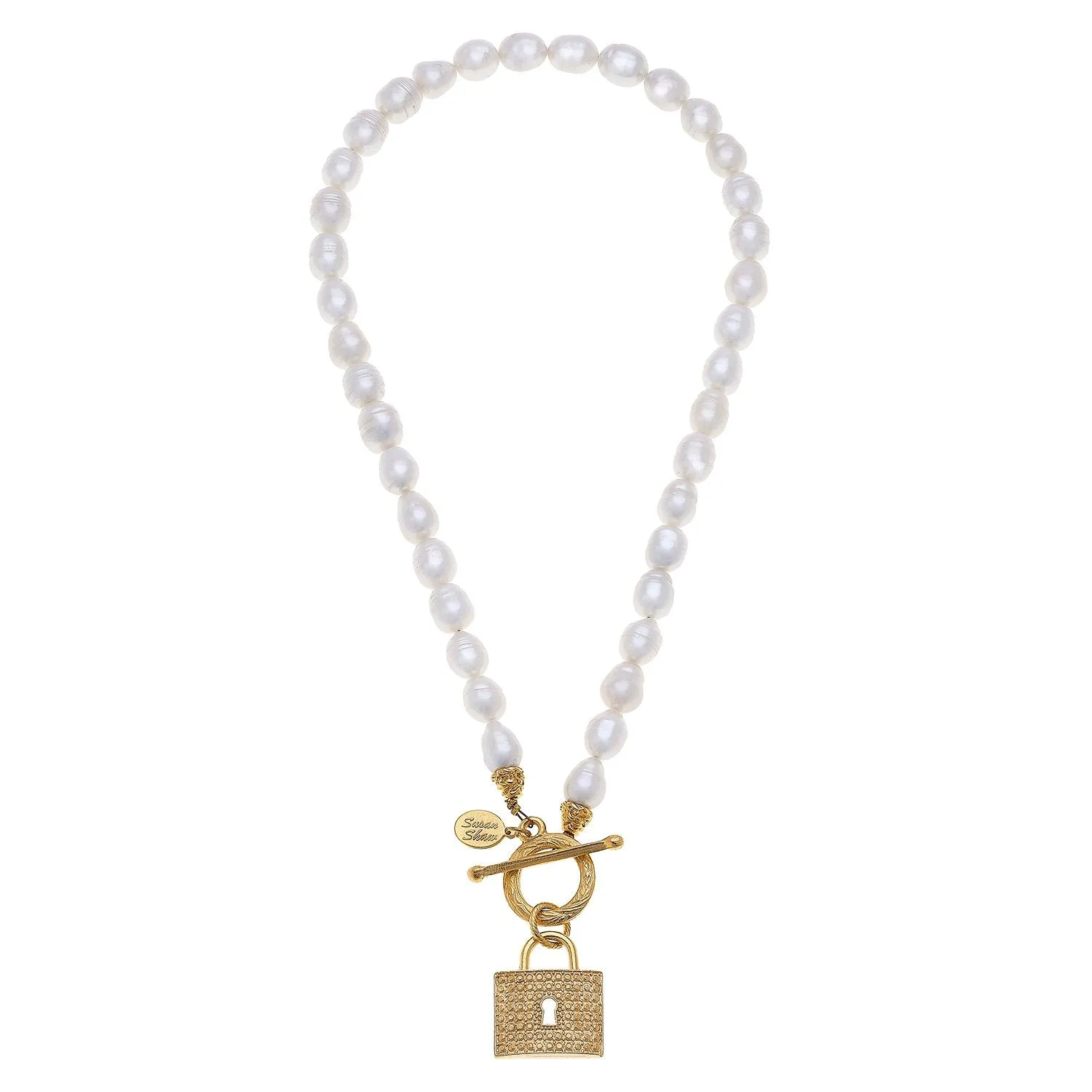 Lock Toggle Pearl Necklace sold by Susan Shaw