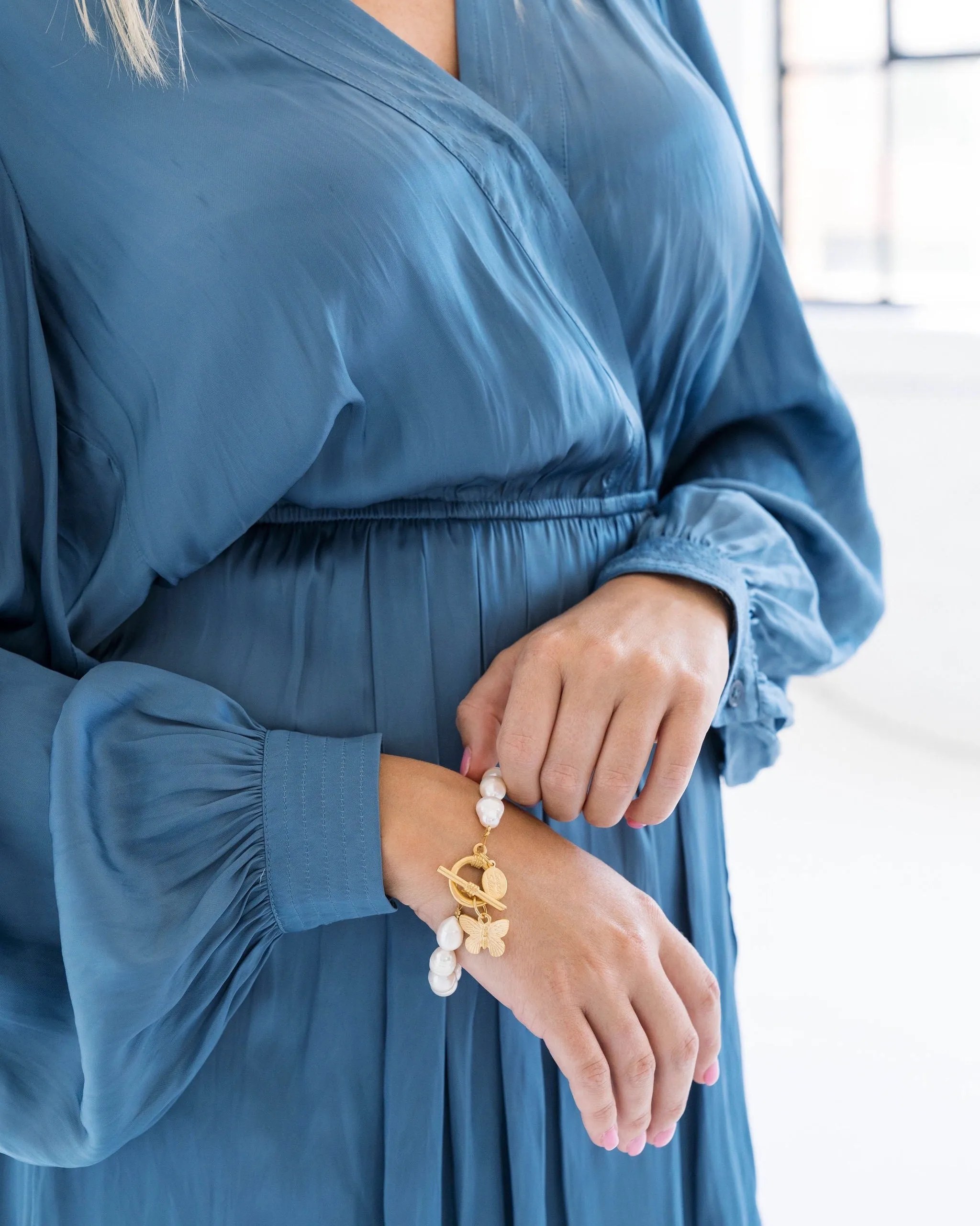 Butterfly Pearl Bracelet sold by Susan Shaw product image thumbnail 2