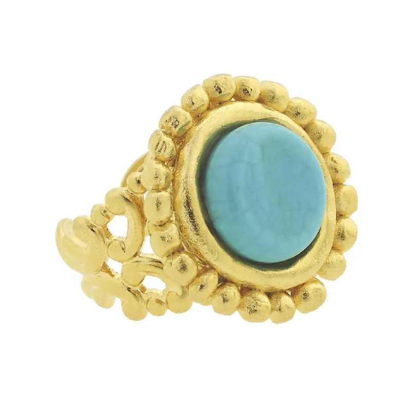 Turquoise Cab Ring sold by Susan Shaw