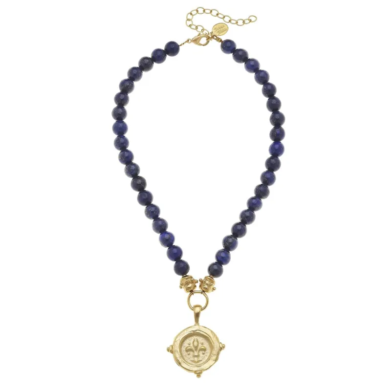 Fleur-De-Lis Stone Necklace sold by Susan Shaw