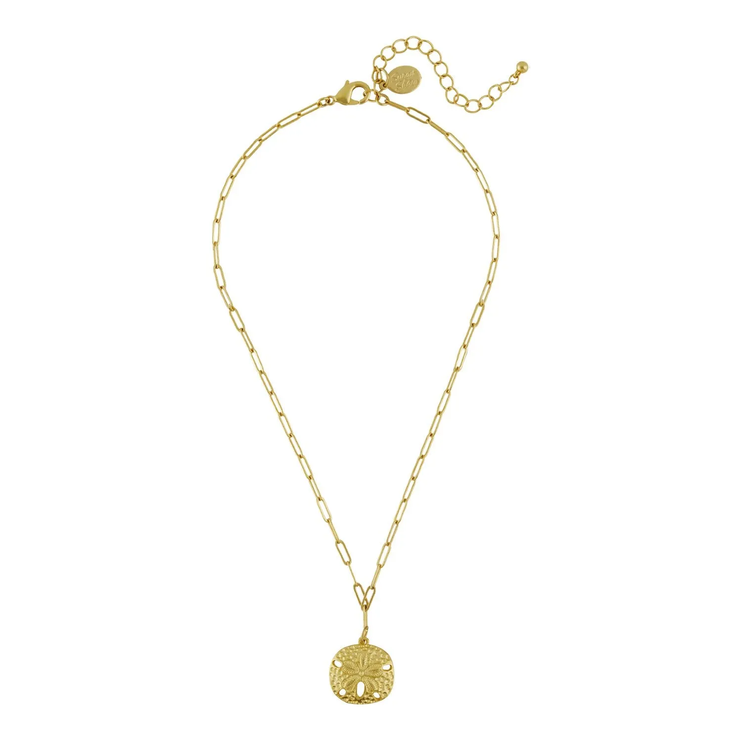 Sand Dollar Paperclip Necklace sold by Susan Shaw