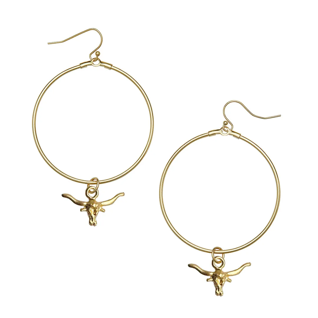 Longhorn Loop Earrings sold by Susan Shaw