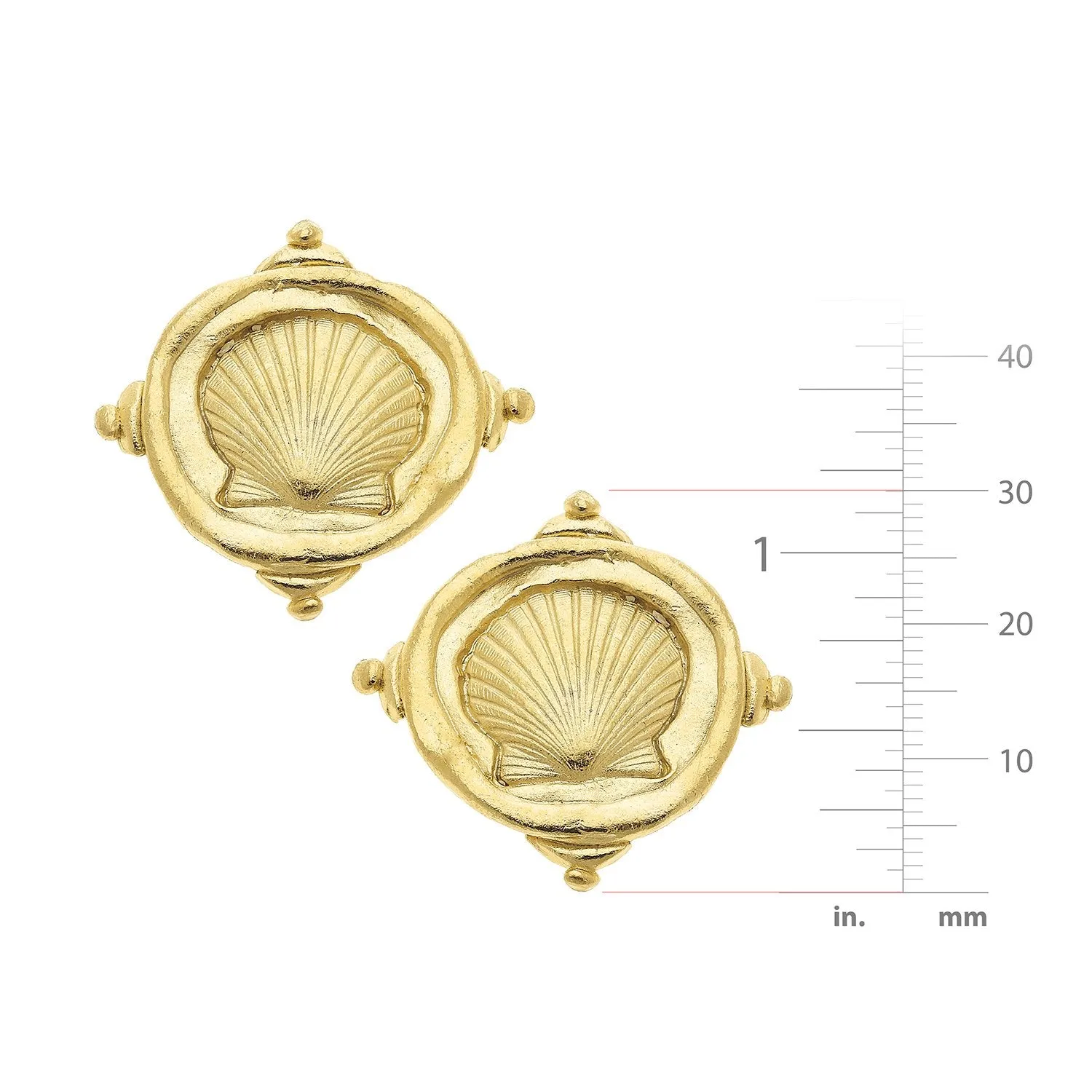 Shell Intaglio Studs sold by Susan Shaw product image thumbnail 4